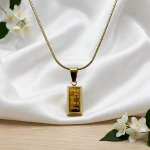Gold Bar Fine Gold 999.9 Pendant Necklace | Zeray