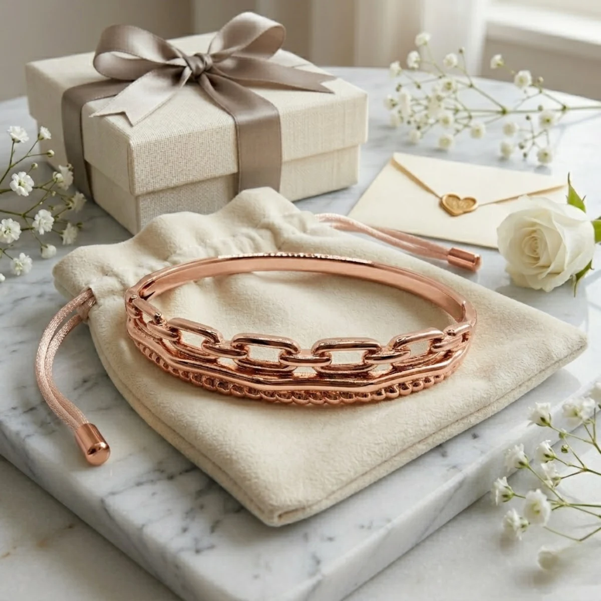 Gold Layered Duo Bracelet Set | Paperclip & Rope Chain | Zeray - Image 5