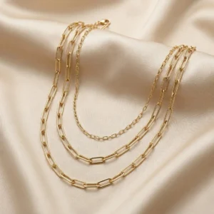 Gold Paperclip Chain Necklace | Layering Necklace | Zeray