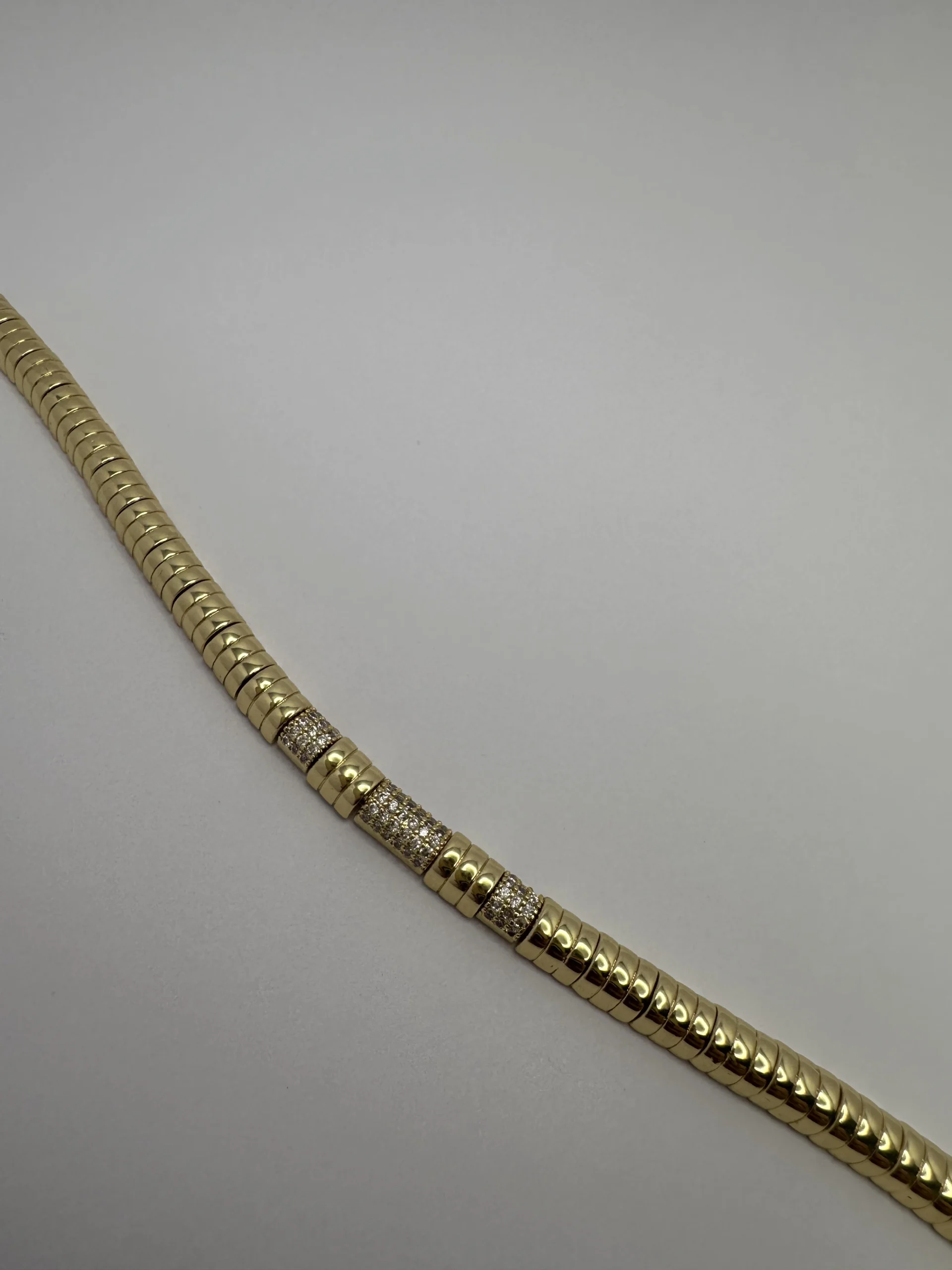 18K Gold Plated Silver Alternating Ball Bracelet | Crystal Pavé | Zeray - Image 3