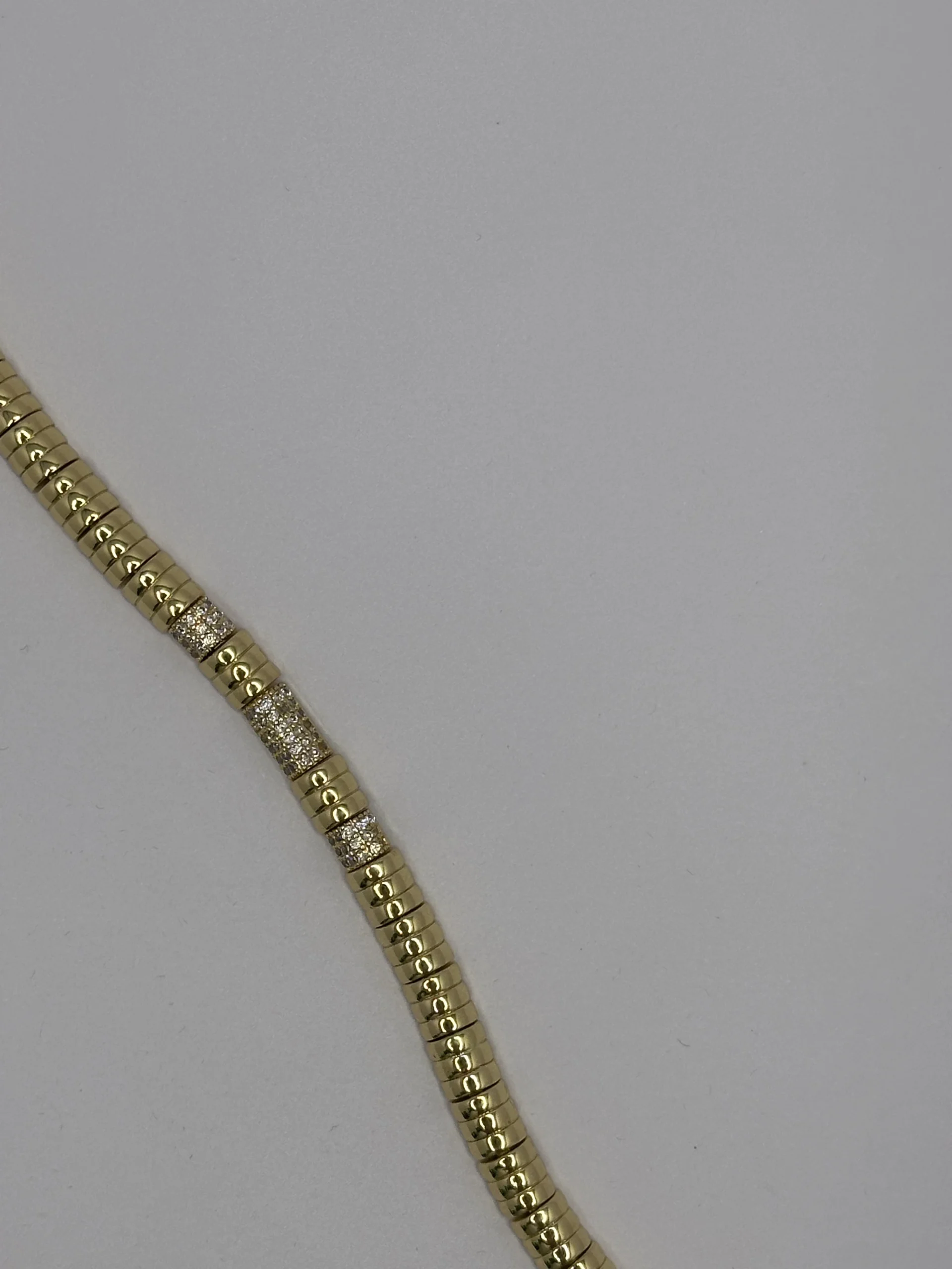 18K Gold Plated Silver Alternating Ball Bracelet | Crystal Pavé | Zeray - Image 4